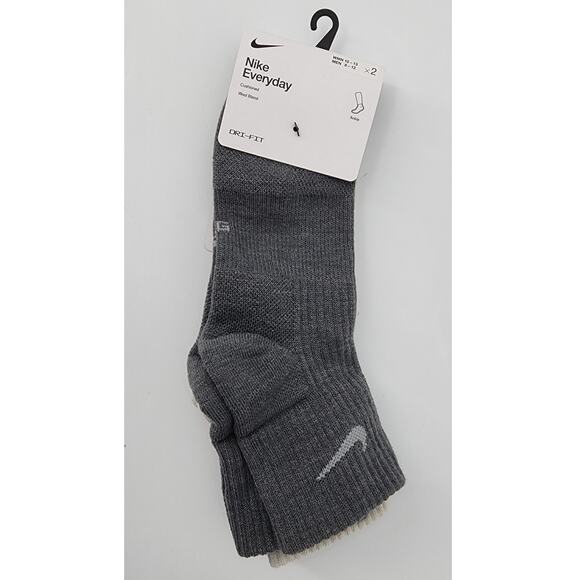 New NWT Nike Everyday Wool Cushioned Ankle Socks 2-Pack Men's 8-12 - Picture 3 of 4